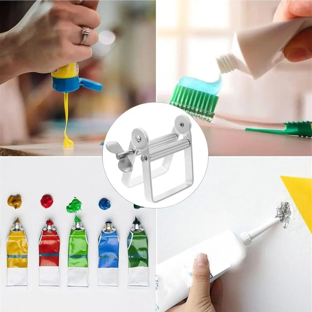 Metal Toothpaste Squeezer Tooth Paste Dispenser Multifunctional Tube Ringer Squeezers Seat Holder Dispenser Tube Roller Squeezer